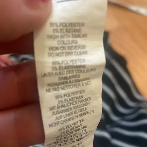 Boohoo Black and White Striped Shift Dress size 4 - Picture 8 of 8